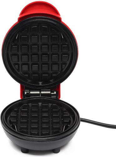 Електрична міні-вафельниця Mini Maker Waffle MAG-686 10.5 см вафельниця для віденських і бельгійських вафель XL-287 з антипригарним покриттям 350W Червона