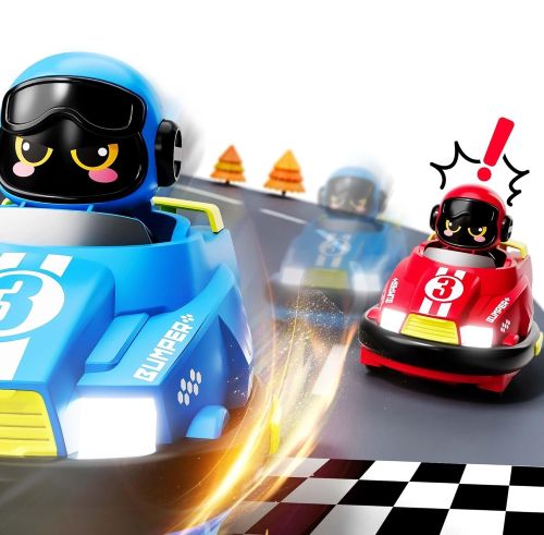 Набор детских машинок Bumper Car dodgem YJ-143-1 для картинга с катапультой и пультом ДУ, 2 Машинки автомобиля для трюков с дистанционным управлением