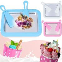 Ручний апарат для приготування морозива Ice Cream Maker Instant, Морожениця Роликова тарілка з 2 лопатками для морозива ручної роботи