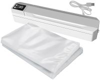 Вакуумний пакувальник пакетів Vacuum Sealer AND 1039 автоматичний побутовий вакууматор з пакетами, вакуумайзер для пакування та зберігання їжі, продуктів