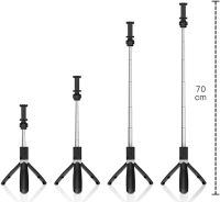 Селфи палиця штатив Selfie Stick L01 70 см телескопічний трипод для селфи, монопод тринога з тримачем для телефону з пультом Bluetooth L-01