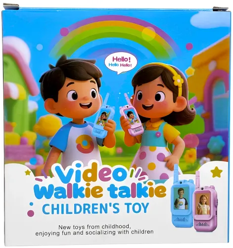 Дитяча рація з відеозв'язком Video Walkie Talkie JK200 2 штуки акумуляторна Wi-Fi відео-рація з кольоровим дисплеєм і відеочатом для дітей від 6 років