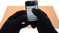 Рукавички для сенсорних екранів iGloves Black, зимові рукавички з сенсорними пальцями для роботи з ємнісними екранами, чорні