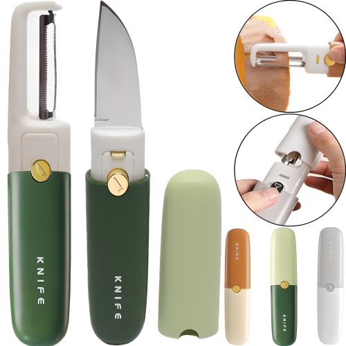 Багатофункціональний ніж овощечистка Multi-purpose fruit knife RD-120 2в1 для чищення і нарізування овочів і фруктів, овочерізка AND192 для походів