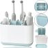 Настільна підставка органайзер Large Toothbrush Caddy для зубних щіток і пасти на 6 відсіків, Тримач зубної щітки Joseph для ванної кімнати Білий