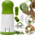 Ручний подрібнювач для свіжої зелені Herb Grinder ручна механічна млин для спецій і сушених трав з регульованим рівнем помелу Зелена