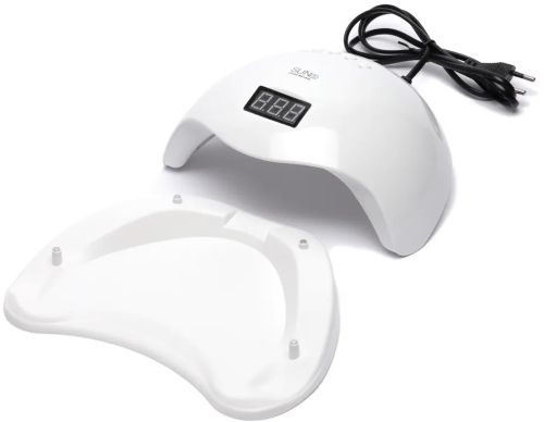 Професійна УФ лампа SUN5 для манікюру і педикюру 48W UV LED з екраном і таймером, апарат для сушіння гель лаку і гелю для нігтів Сан 5 White