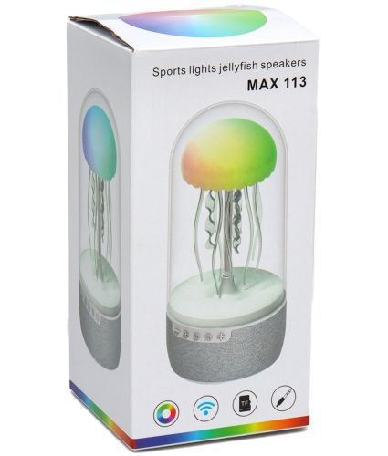 Портативна Bluetooth колонка нічник Медуза Jellyfish Speakers MAX 113 настільний бездротовий блютуз бездротовий настільний світильник з RGB підсвічуванням і SD картою від USB