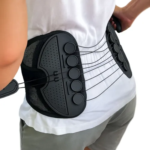 Ортопедичний коректор постави Lumbar Support Belt WS-001 поперековий корсет із тросовою системою фіксації, пояс із регулюванням для хребта