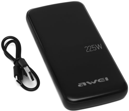 Портативний зарядний пристрій Power Bank Awei P13K 20000mah 22.5W 22 USB TYPE-C зі швидкою зарядкою та індикатором, зовнішній акумулятор повербанк