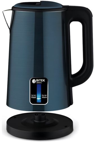 Електричний дисковий чайник Bitek BT-7916B на 2.5 л 2000W настільний електрочайник Бітек BT7916B з підтримкою теплового режиму і автовідключенням