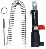 Автоматичний стрічковий адаптер Drillbit DCF6201 для подачі саморізів цвяхів на шуруповерт дриль, Насадка з ланцюговими цвяхами по 50 шт Чорний