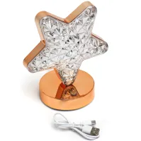 Настільна лампа-нічник Star Table Light PC-8207 сенсорний нічник зірка, світлодіодна лампа світильник із кристалами на акриловій підставці 3 режими