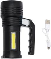 Аккумуляторный ручной фонарик X-Balog BL-8205 светодиодный переносной LED светильник 1200 mAH портативный фонарь прожектор 4 режима USB BK-899