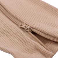 Компресійні гольфи від варикозу Zip Sox, облягаючі лікувальні панчохи, шкарпетки для фіксації щиколоток Зіп Сокс зі змійкою, Бежеві S/M, L/XL