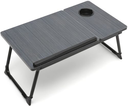 Складной стол для ноутбука XoKo NTB-005 до 22" портативная подставка столик для планшета с регулировкой наклона и подстаканником MAG-842 Black Wood