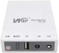 Джерело безперебійного живлення ДБЖ UPS WGP103-5912 для роутера 5V 9V 12V, бесперебойник для модему Power Bank для захисту від нестабільного живлення