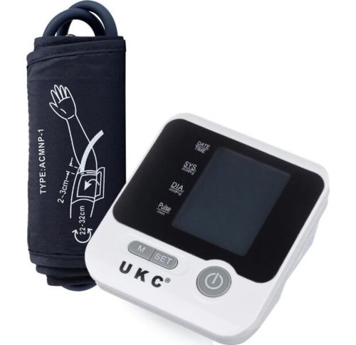Автоматичний тонометр UKC BL - 8034 (BLPM-13) з манжетою на руку, вимірювач артеріального тиску і пульсу на передпліччі з LCD екраном Білий