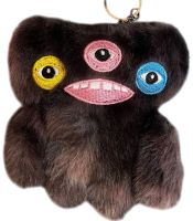 Дитяча плюшева іграшка брелок Fuggler Wide Eyed Weirdo 13 см, М'яка фігурка монстрик сюрприз Фуглер FuggGlow з брелоком для сумки для дітей