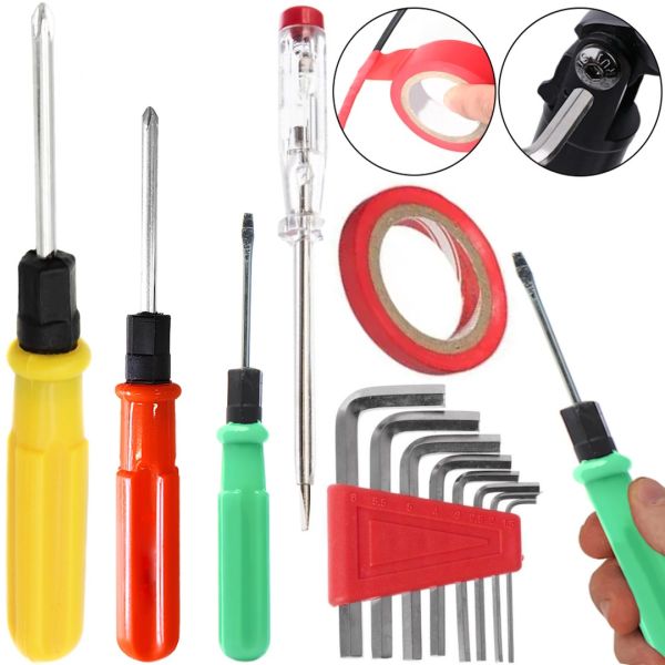 Набір викруток Screwdriver Set MS-23002 13 в 1 ручний комплект інструментів, індикатор напруги, шестигранний ключ, ізоляційна стрічка AND444