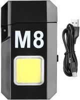 Спіральна безполуменева запальничка Lovers M8 електроімпульсна USB акумуляторна запальничка з LED ліхтариком 3 режими і індикатором заряду lv-600