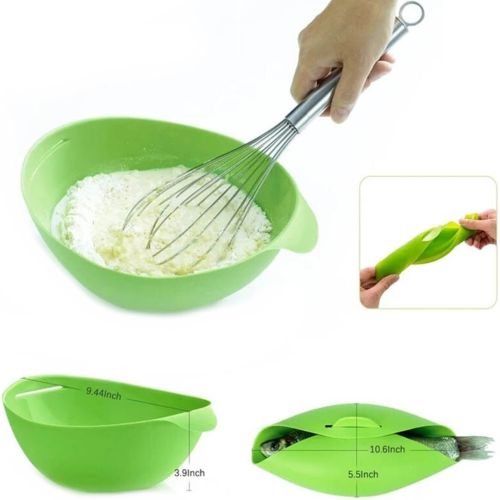 Силіконова миска для випічки Silicone Cooking Pocket 24.5 * 22 см миска-форма, конверт для запікання і готування, кругла форма для кухні Зелена