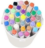 Професійний набір скетч маркерів Creative Acrylic Marker 36 шт для малювання у відрі, акрилові маркери фломастери лінери AND635 - 36 кольорів