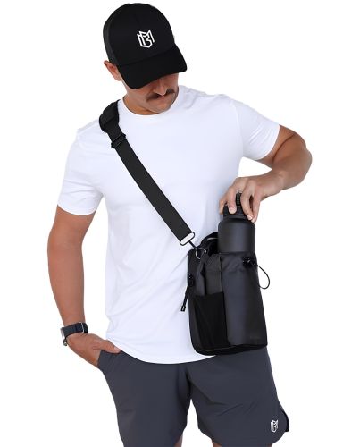 Спортивна магнітна сумка Magnetic Gym Bag Y-100 для пляшки з водою і кишенею для телефону, сумка з плечовим ременем 27х27х11см для спортзалу