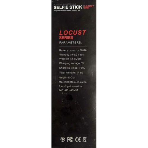 Бездротовий монопод штатив для селфи Bluetooth Selfie Stick Locust s-018, портативна селфи палиця 80 см, селфи-монопод для з блютуз для Android, IOS