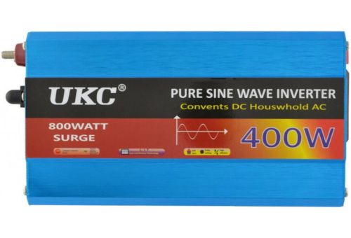 Преобразователь с чистой синусоидой UKC AC/DC 12v-220V 400W автомобильный инвертор напряжения тока 12В 220В 400 Вт аккумулятор от прикуривателя