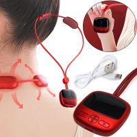 Розумний електричний масажер для шиї Neck Massager LY-480 імпульсний підвісний міні-масажер для шийного відділу з постійною температурою і дисплеєм