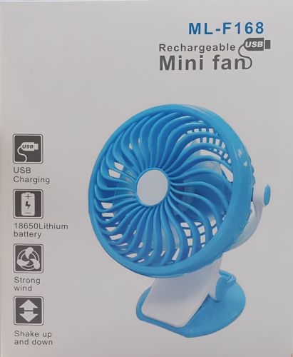 Настольный мини вентилятор с прищепкой Mini Fan MK-F168 портативный ручной охлаждающий вентилятор с зажимом на стол от аккумулятора и USB LY-582, WX-6503