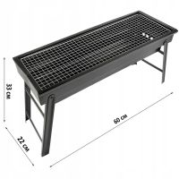 Складаний BBQ гриль 60 см Mensory Babale Portable Barbecue Grill TL-603 портативний вугільний, дров'яний мангал, переносний барбекю з сіткою, 60см