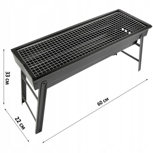 Складаний BBQ гриль 60 см Mensory Babale Portable Barbecue Grill TL-603 портативний вугільний, дров'яний мангал, переносний барбекю з сіткою, 60см