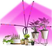 Светодиодная гибкая фитолампа Grow Light на 4 ветки для выращивания комнатных растений, светильник на 4 лампы роста рассады Полный спектр USB с таймером