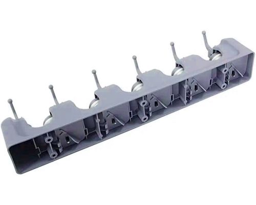 Настенный держатель для швабры и щеток Broom Holder mh-05 держатель-органайзер на 5 отсеков и 6 крючков органайзер фиксатор для инвентаря Серый