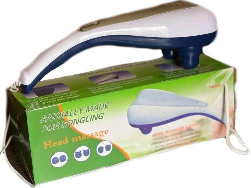 Электрический ручной массажер для всего тела Head Massage SH-222, Антицеллюлитный вибромассажер для спин, ног и рук с 2 насадками