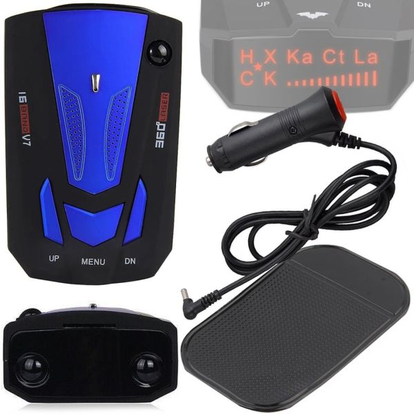 Автомобільний лазерний антирадар Radar Detectors T9-V7 детектор радіолокатора, радар виявник вимірювання швидкості з LED дисплеєм на 360° V7
