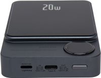 Беспроводной магнитный павербанк Power Bank Q9 20W MagSafe 10000 mAh внешний аккумулятор USB Type-C Lightning зарядное устройство для IOS Android