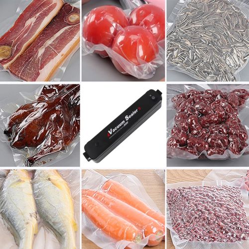 Вакуумний пакувальник пакетів New vacuum Sealer LP-11 Автоматичний вакууматор, апарат вакуумайзер для упаковки і зберігання їжі, продуктів Чорний