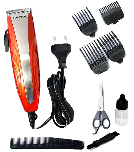 Акумуляторна машинка для стрижки Gemei GM-1011 бездротовий чоловічий бездротовий тример для окантовки бороди і вусів зі змінними насадками