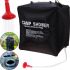 Туристичний переносний душ Easy Camp Solar Shower Bag на 40 літрів для походів і кемпінгу, літній резервуар для води з сонячним підігрівом Чорний
