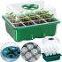 Мини теплица поддон Starter Germination Kit для выращивания рассады на 12 ячеек с регулировкой влажности, Парник для растений семян с подставкой
