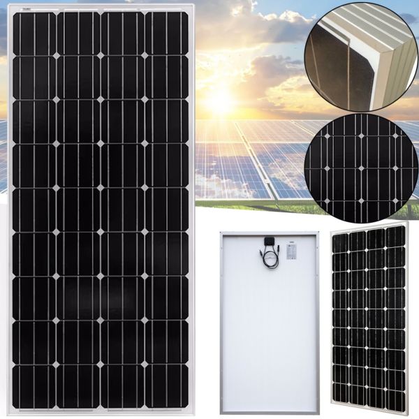 Полікристалічна універсальна сонячна панель Solar board UKC 150W 18V 148x67x3. 5 см, Сонячна батарея 1480x670x35 мм для зарядки від сонця