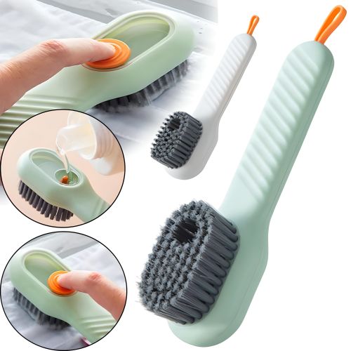 Багатофункціональна універсальна щітка MHZ Cleaning Brush для чищення одягу та взуття, Щітка для миття посуду з дозатором для миючого засобу