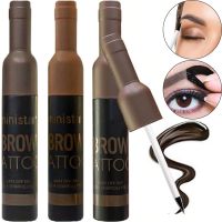 Водостійка фарба тінт Ministar Brow Tattoo Black Чорний з тату ефектом для підкреслення брів, Маркер гель #102 10 мл для татуювання брів