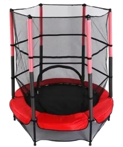 Дитячий батут Tilly BT-RJ-0072 140 см до 60 кг із захисною сіткою та м'якою обшивкою, Круглий батут YH-D007 на пружинах для дому та вулиці для дітей