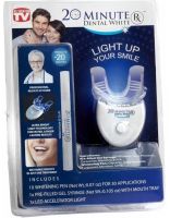Зубна щітка капа 20 Minute Dental White для відбілювання зубів, Комплект відбілювач для догляду за порожниною рота з УФ підсвічуванням від батарейок