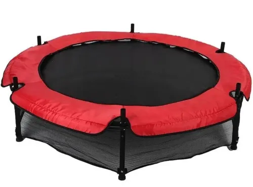 Дитячий батут Tilly BT-RJ-0072 140 см до 60 кг із захисною сіткою та м'якою обшивкою, Круглий батут YH-D007 на пружинах для дому та вулиці для дітей