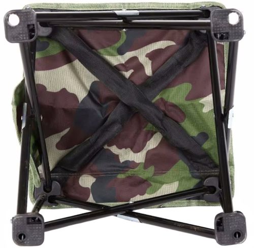 Туристична складна табуретка Stool Folding Table ZDY01 до 130 кг з чохлом, Розкладний стілець 28x28x24 см для риболовлі та пікніка Камуфляжний